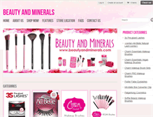 Tablet Screenshot of beautyandminerals.com